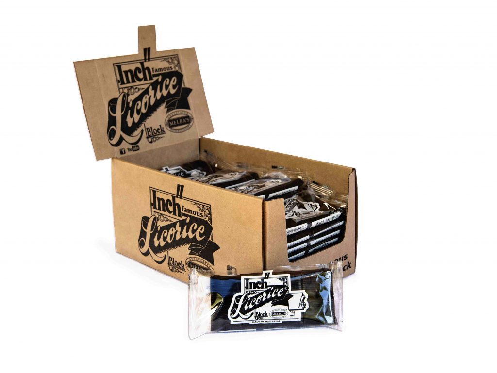 Inch Licorice Block Display Box 2kg