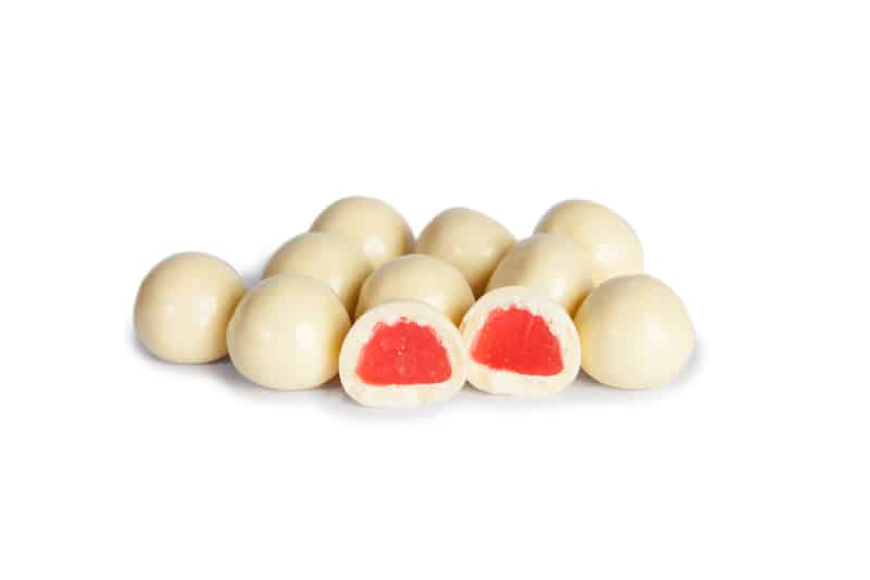 White Chocolate Raspberries 150g | Melba's Chocolates & Confectionery